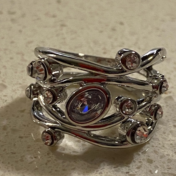 stunning sterling silver over copper ring with zicron Stones a… - Picture 3 of 15